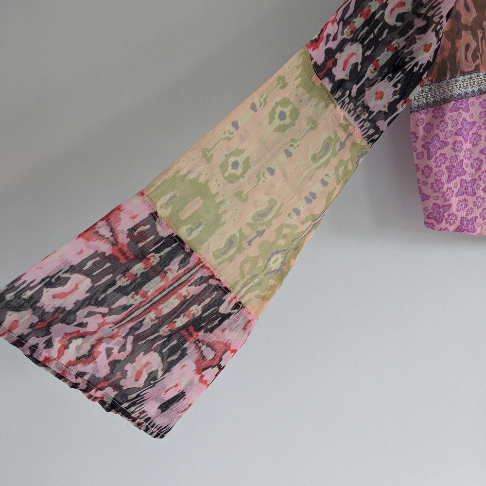 Free People Patchwork Cropped Blouse - image 6